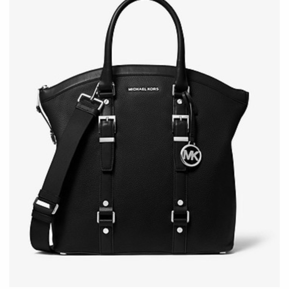 Bedford Legacy Large Pebbled Leather Dome Tote Bag
